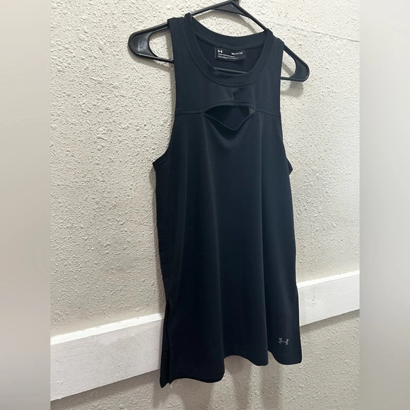 Under Armour UA Modal Terry Tunic Black Tank Top Small - Picture 4 of 8